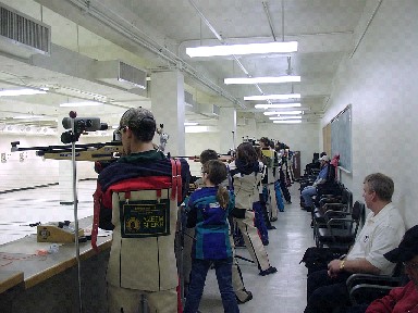 Qualifying air rifle match at the US Naval Academy