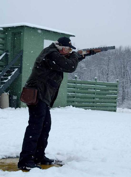 Len White in the Snow